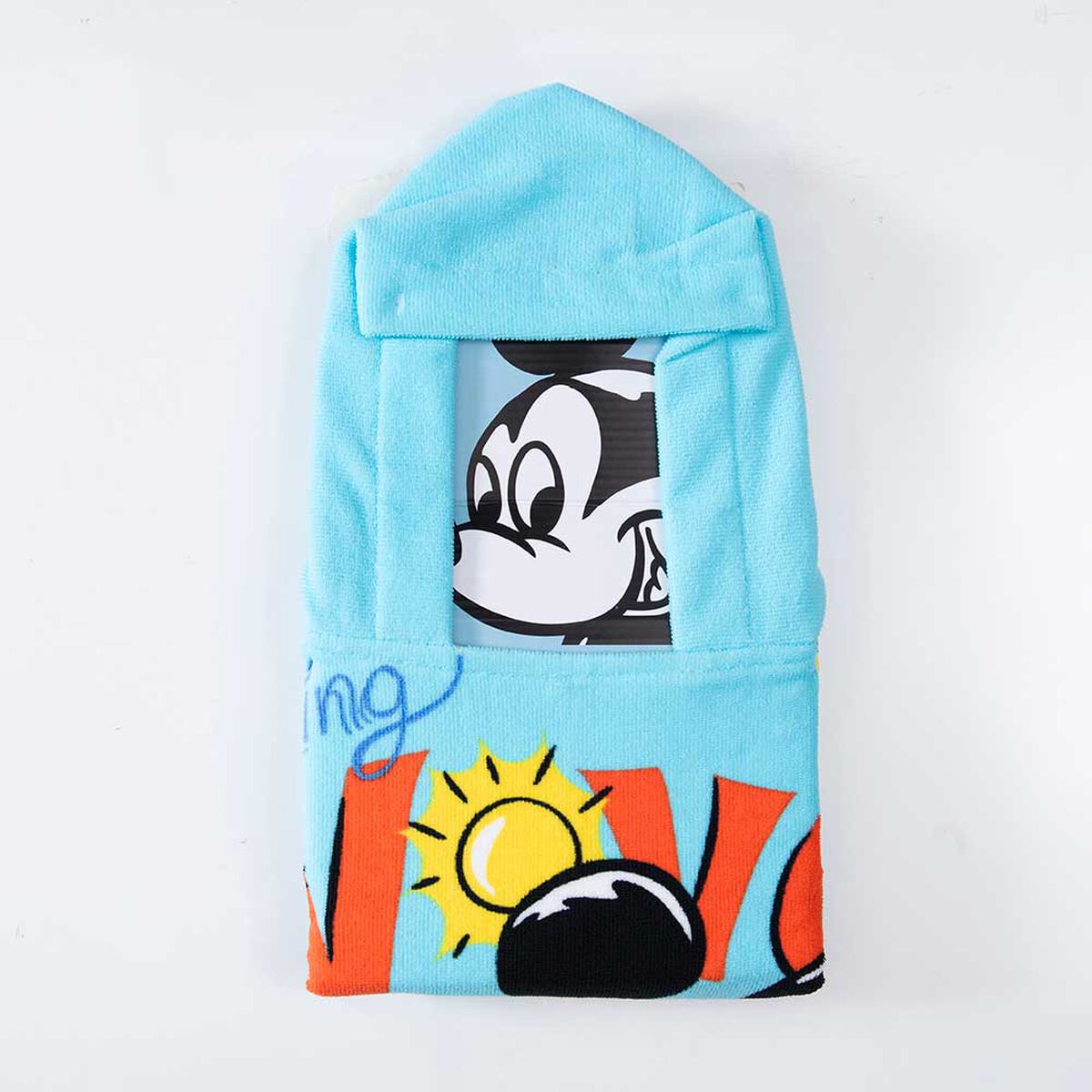 Toalla de Playa con Capucha Infantil Disney Making Mickey 60 x 120 cm