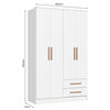 Closet Vekkahome Americano 4 Puertas 2 Cajones Blanco
