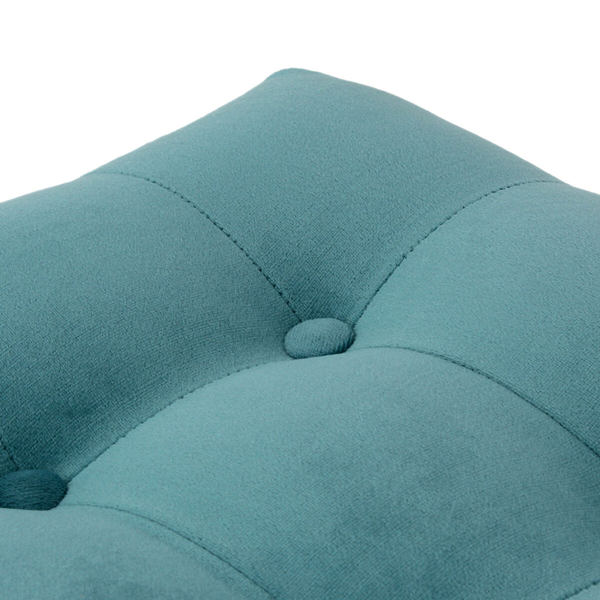 Banqueta Felpa Bodevir Lisboa 2 Cuerpos Turquesa