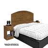 Combo Celta Cama Europea 2 Plazas Cádiz 190 x 150 cm + Respaldo + 2 Veladores Casanova 2 Plazas Jequitiba