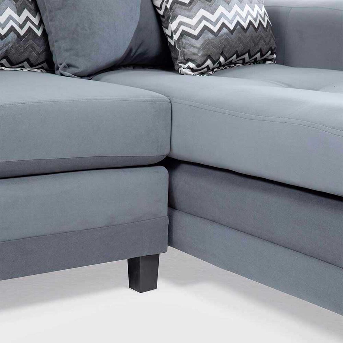 Sof&aacute; Seccional Derecho Living Factory Milan 3 Cuerpos Gris