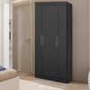 Closet Almore Atlanta 4 Puertas Negro