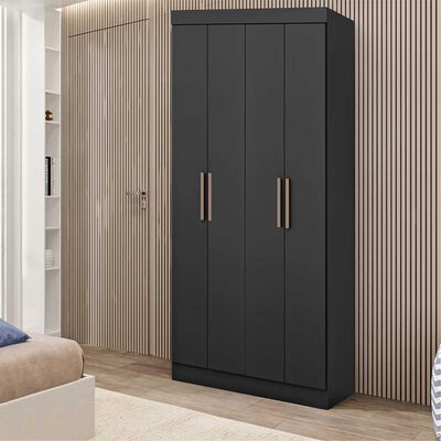 Closet Almore Atlanta 4 Puertas Negro