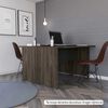 Escritorio Recto TuHome Home Office Negro Soft Coñac