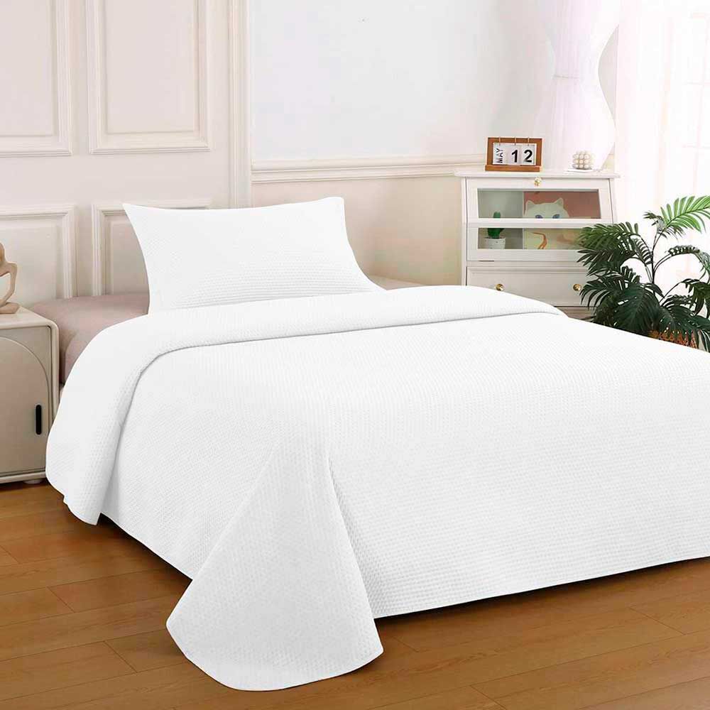 Quilt Liso Illusions 1,5 Plazas Atenas Blanco