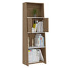 Biblioteca Note 1,60 Cm  2 Puertas - Blanco Hg / Miel
