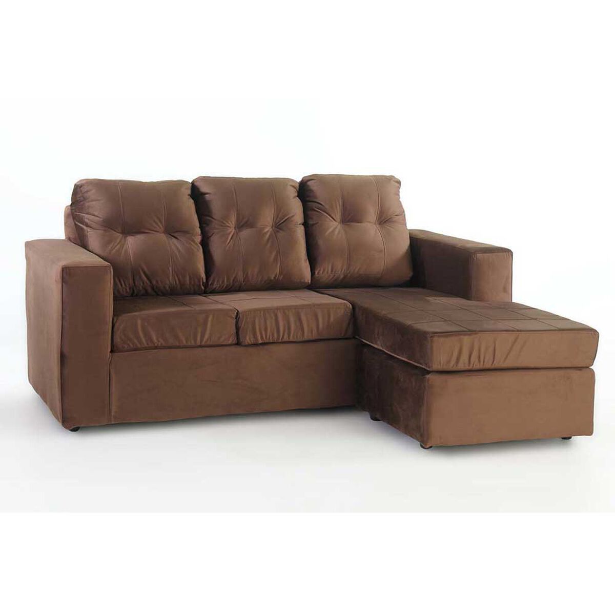 Sofá Modular Kea Rodas 3 Cuerpos Café