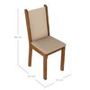 Juego de Comedor Vekkahome Lillo Leone 4 Sillas Beige