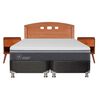 Box Spring CIC Base Dividida 2 Plazas Ortopedic Advance + Respaldo + 2 Veladores New Gales