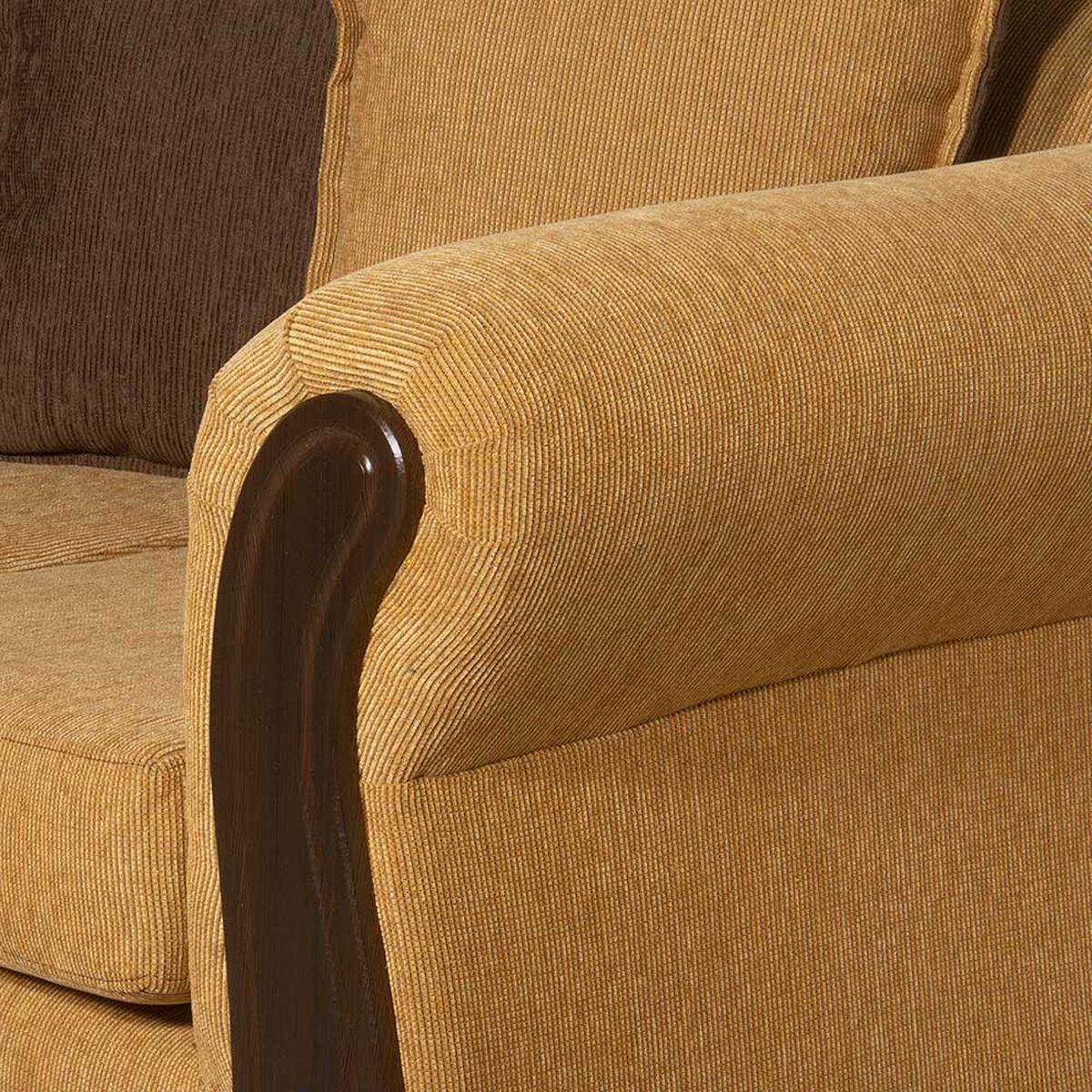 Sof&aacute; Black Factory Barcelona 2 Cuerpos Oro