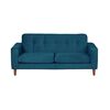Sofá Latam Home Salermo Tela Velvet 3 Cuerpos Azul Petroleo