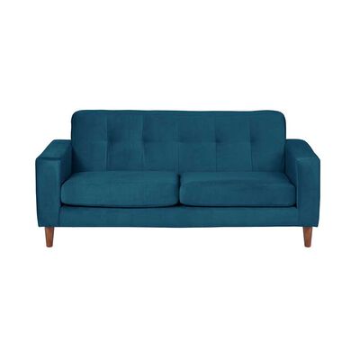 LATAM HOME Sofá Latam Home Salermo Tela Velvet 3 Cuerpos Azul Petroleo