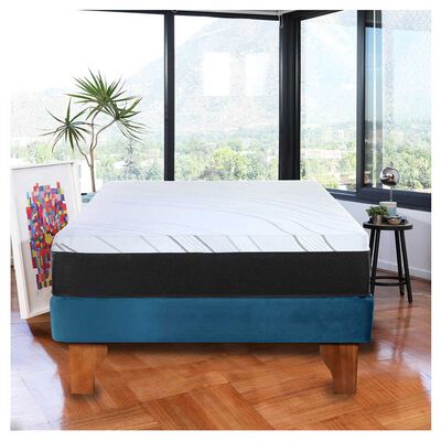 Imagen 1 del producto Cama Europea Latam Home 1,5 Plazas Zen Pro Azul Petroleo