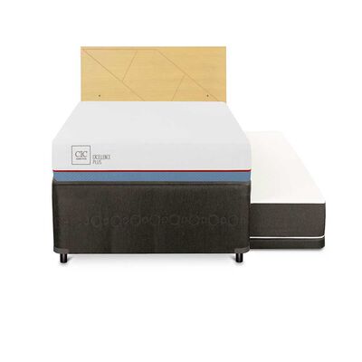 Cama Nido CIC 1,5 Plazas Excellence Plus + Respaldo Villarrica Mostaza