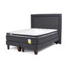 Cama Europea Drimkip Base Dividida Full Eurotop + Topper + Respaldo