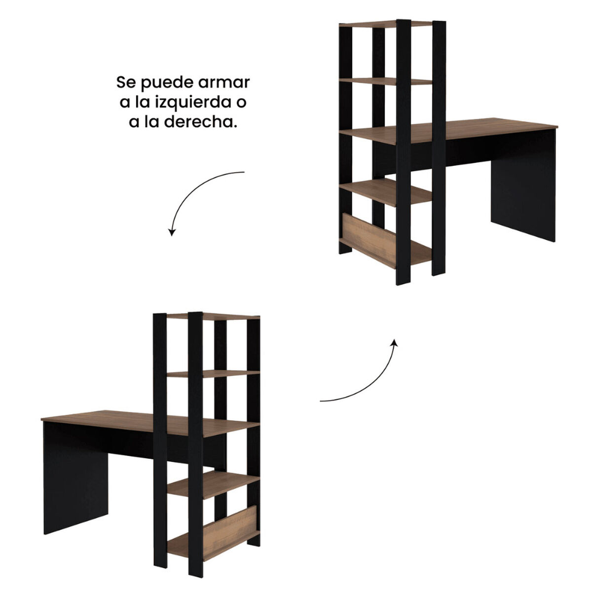 Escritorio Exit Match Pino Negro