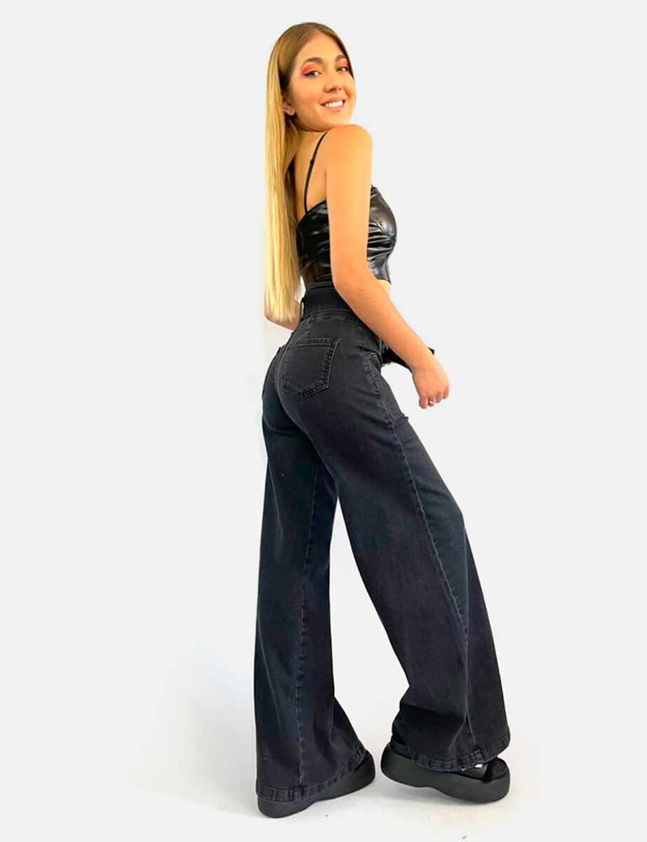 Pantalón Palazzo Pantalones Tiro Alto De Vestir Para Mujer