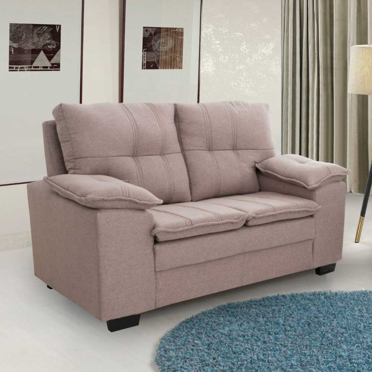 Sofá Home Vibes Florida Beige 2 Cuerpos