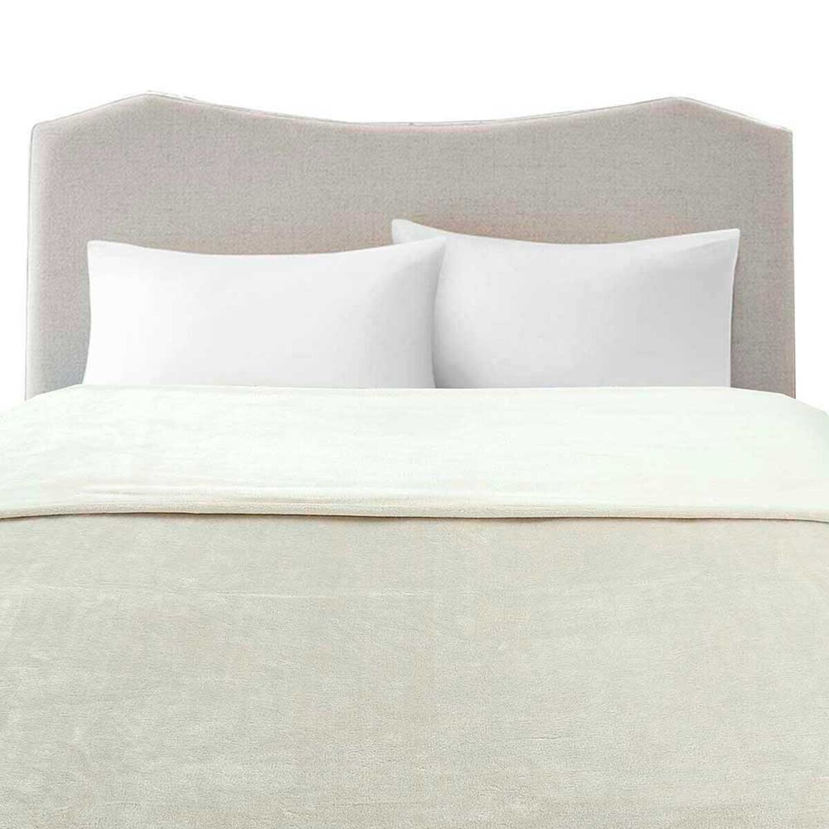 Frazada Flannel Illusions 2 Plazas Beige