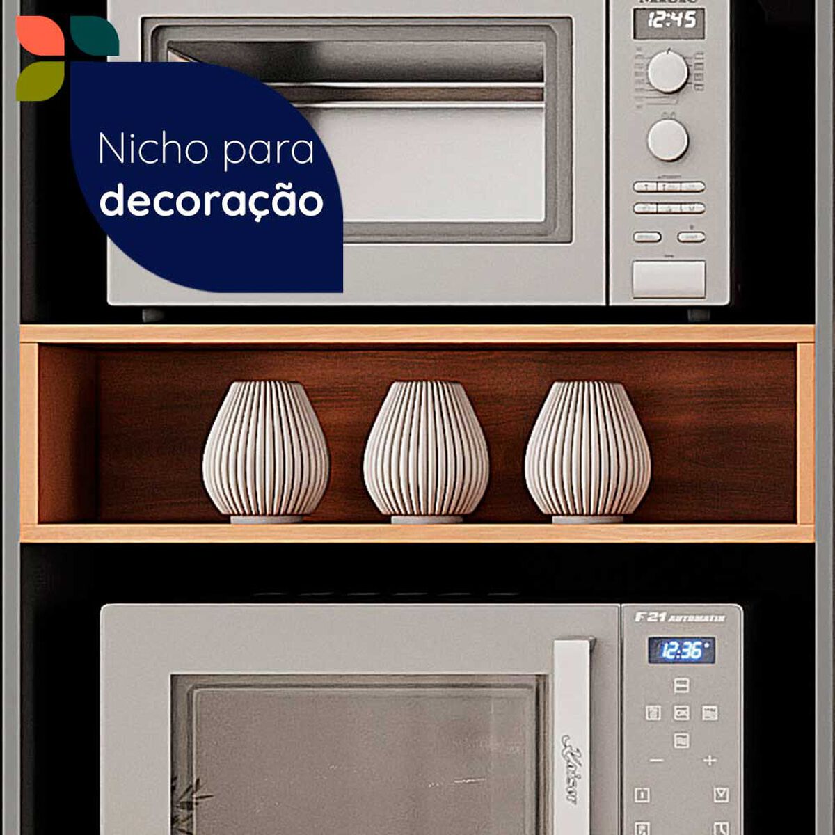 Despensa Cocina Roca Casta&ntilde;a 3 Puertas Canela Ceniza