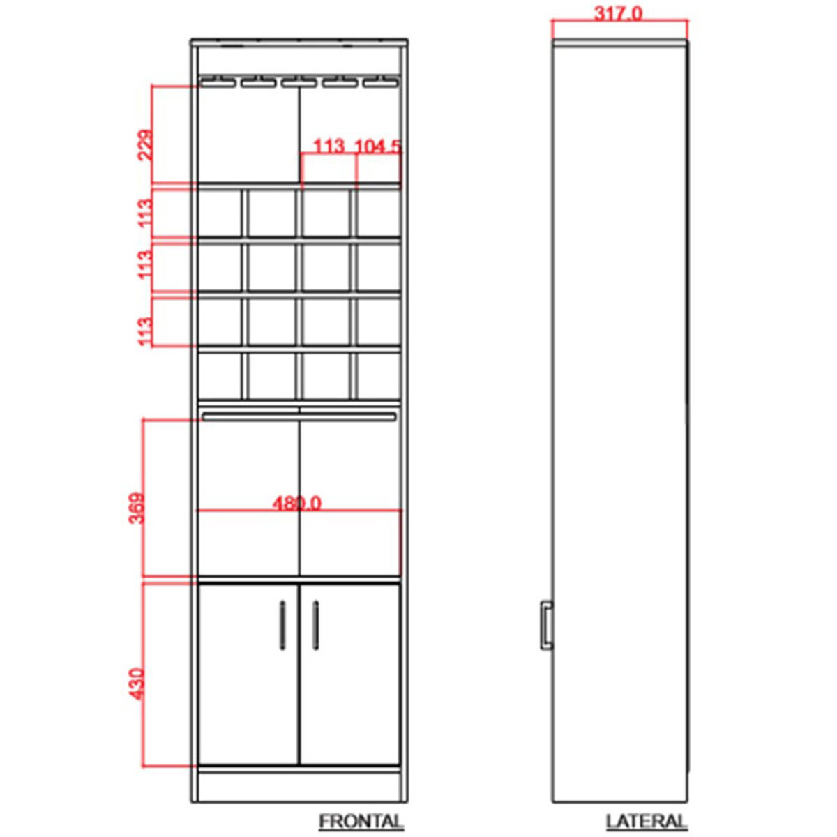 Mueble Bar + Arrimo TuHome Beijing