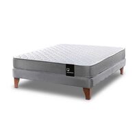 Cama Europea Latam Home Full Zen Best Tela Velvet Gris
