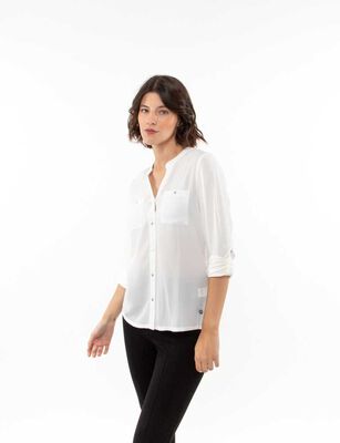 Imagen 1 del producto Blusa Manga Larga Mujer Zibel Crudo, Negro