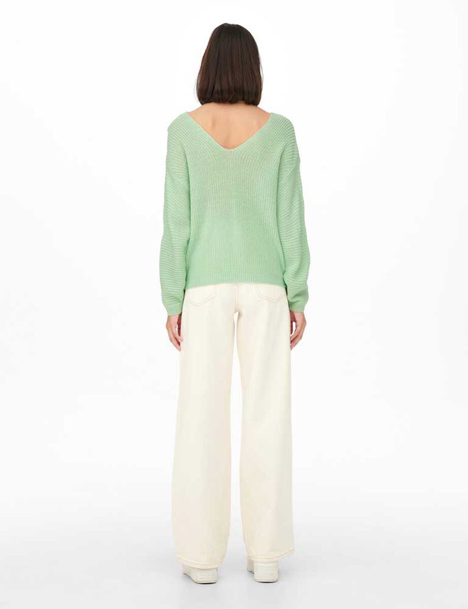Sweater Escote en V Espalda Mujer Jacqueline De Yong