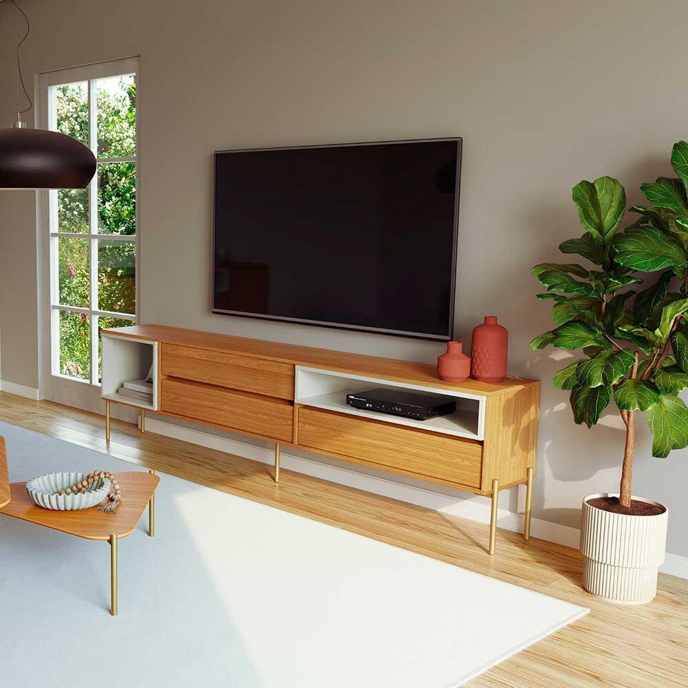 Rack Decocasa R425 Hasta 82" Natural
