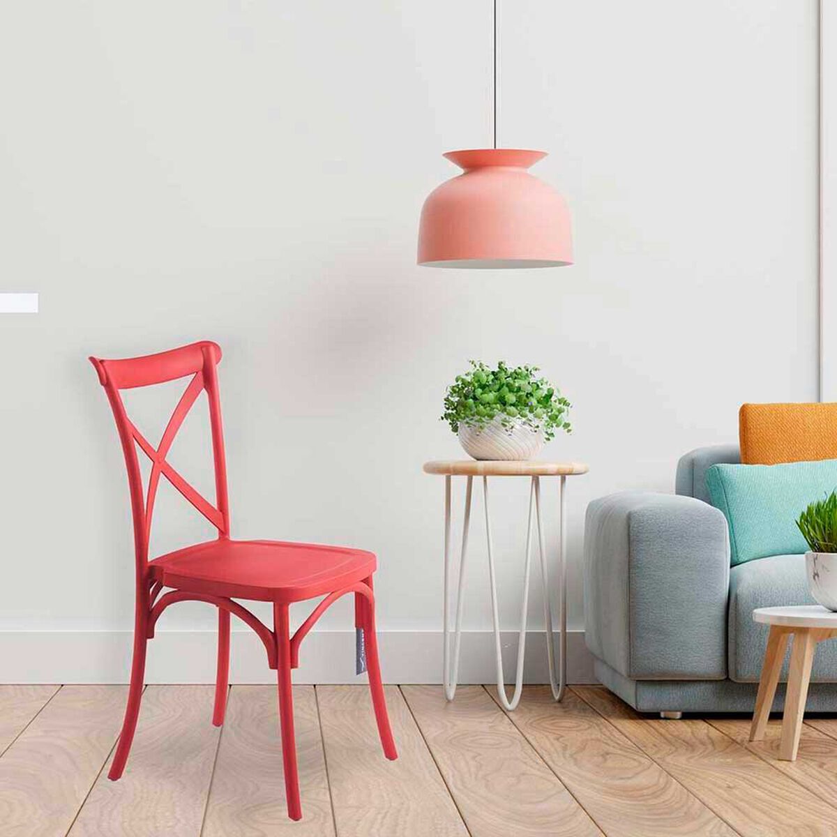 Silla Vincenzi Crossback Rojo