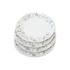 Set Platos Pan Doral Flor 4 Piezas Gris