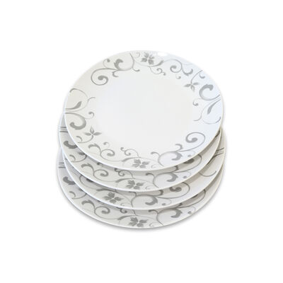 Imagen 2 del producto Set Platos Pan Doral Flor 4 Piezas Gris