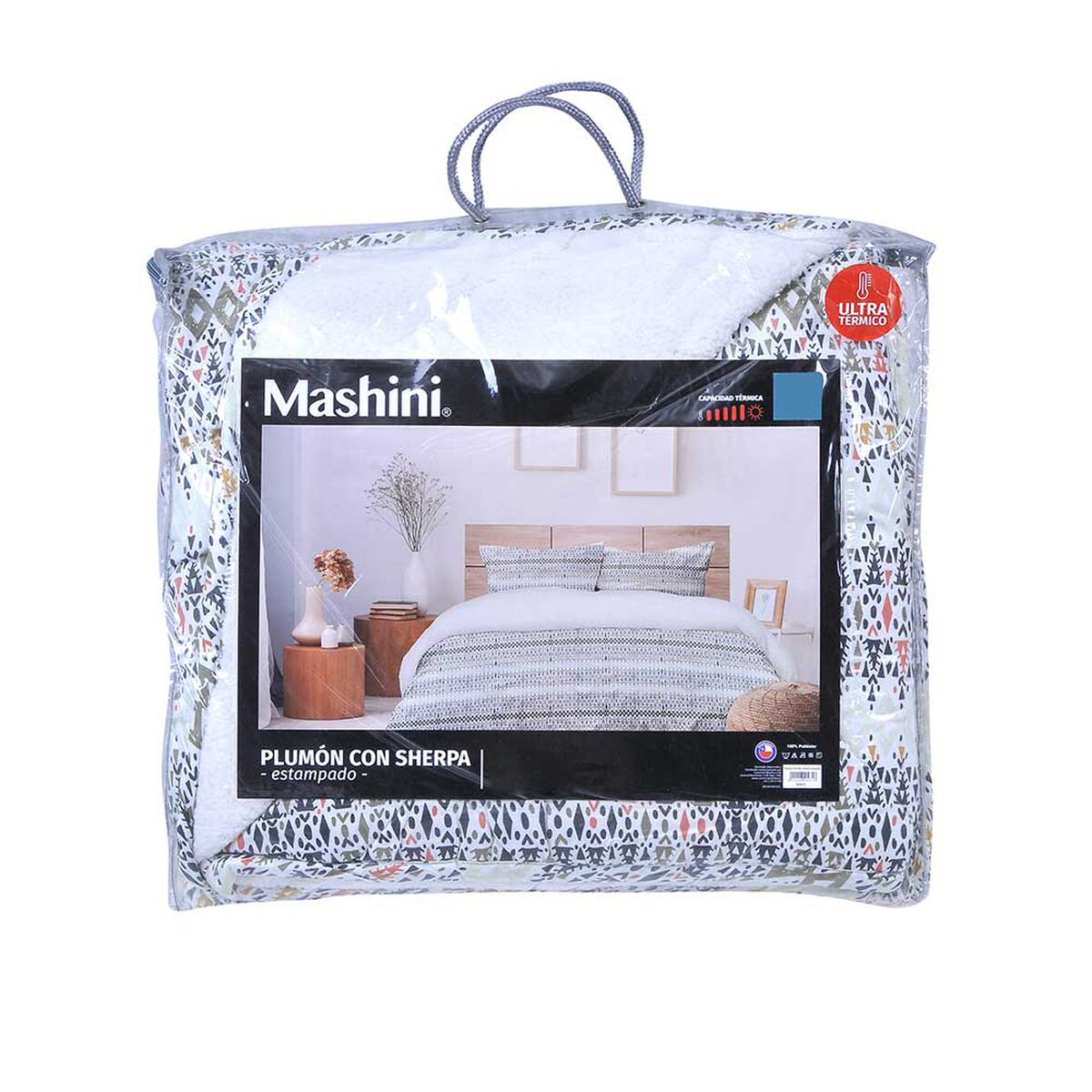 Plumón Microfibra Sherpa Mashini 1,5 Plazas Palma