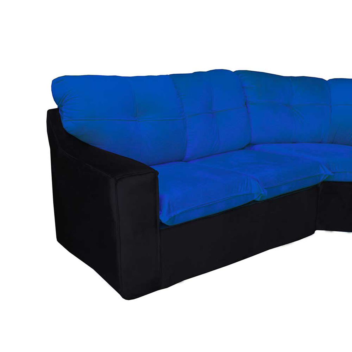 Sof&aacute; Secccional Muebles MYM Evelin 4 Cuerpos Azul Negro