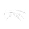 Mesa de Centro Home Mobili Oval Silver