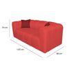 Juego de Living A&M Home Leonol 3,1,1 Cuerpos Burdeo
