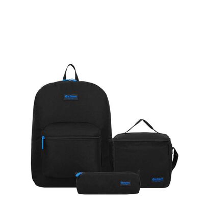 Triple Pack 6XT Mochila Ni&ntilde;o Xtrem Negro/Azul