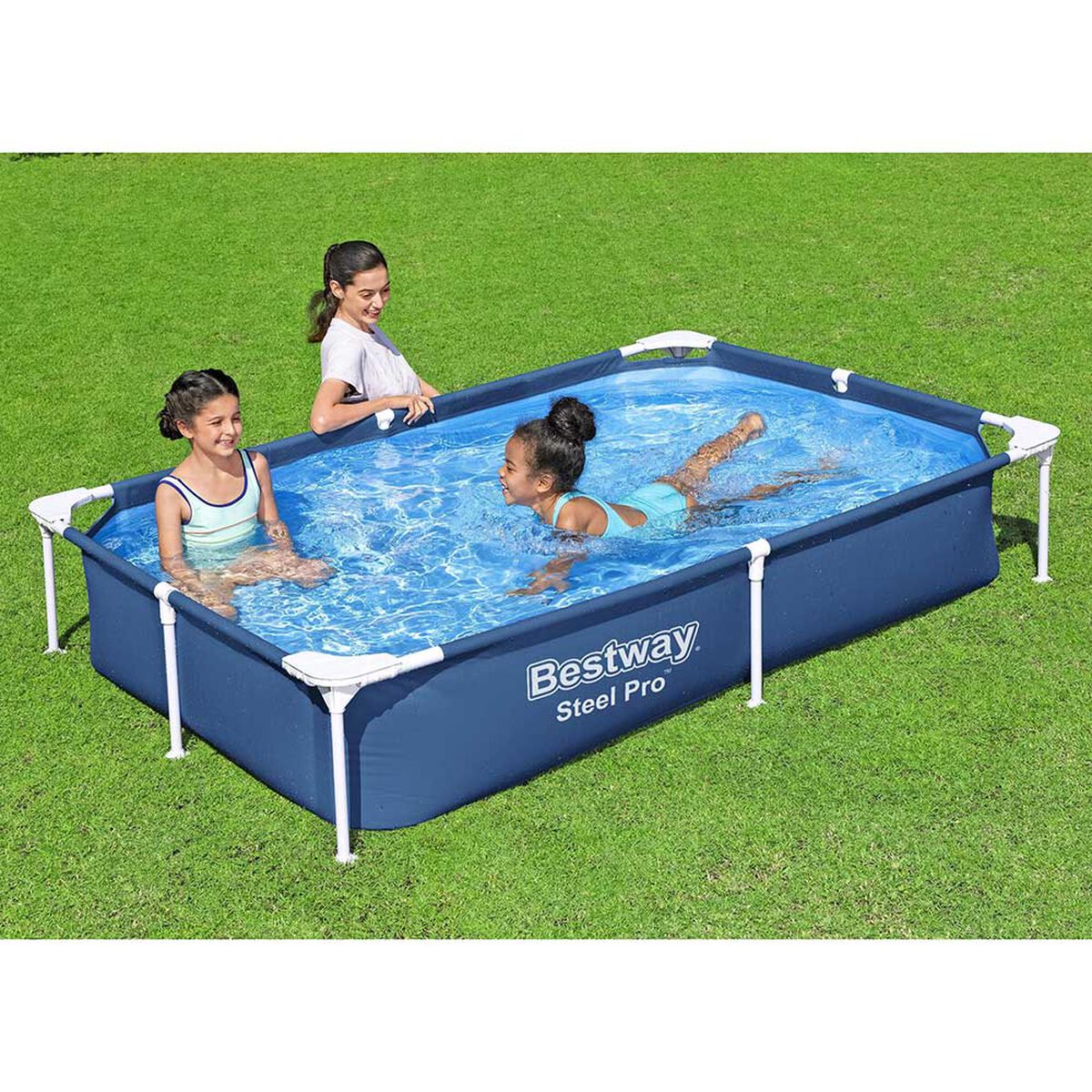Piscina Estructural Bestway Steel Pro Azul 221 x 150 x 43 cm 1200 lt 