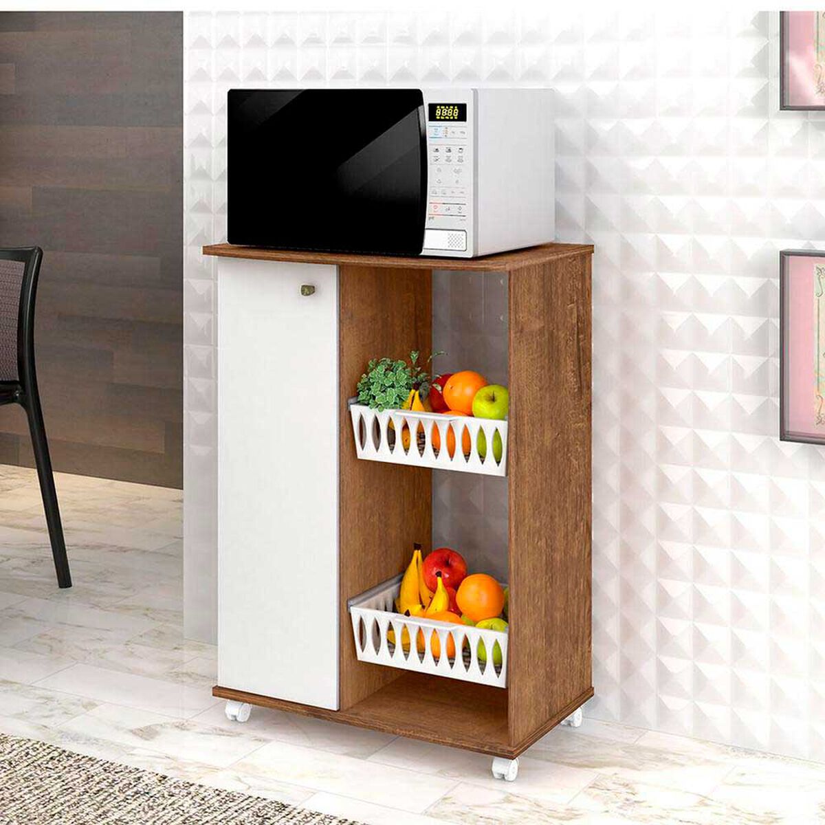 Mueble de Cocina Casanova 1 Puerta Nature / Blanco