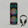 Combo Parlante Bluetooth Blik Light Up 700 Negro + Aud&iacute;fonos Bluetooth Over Ear BLIK AURA950 Negro