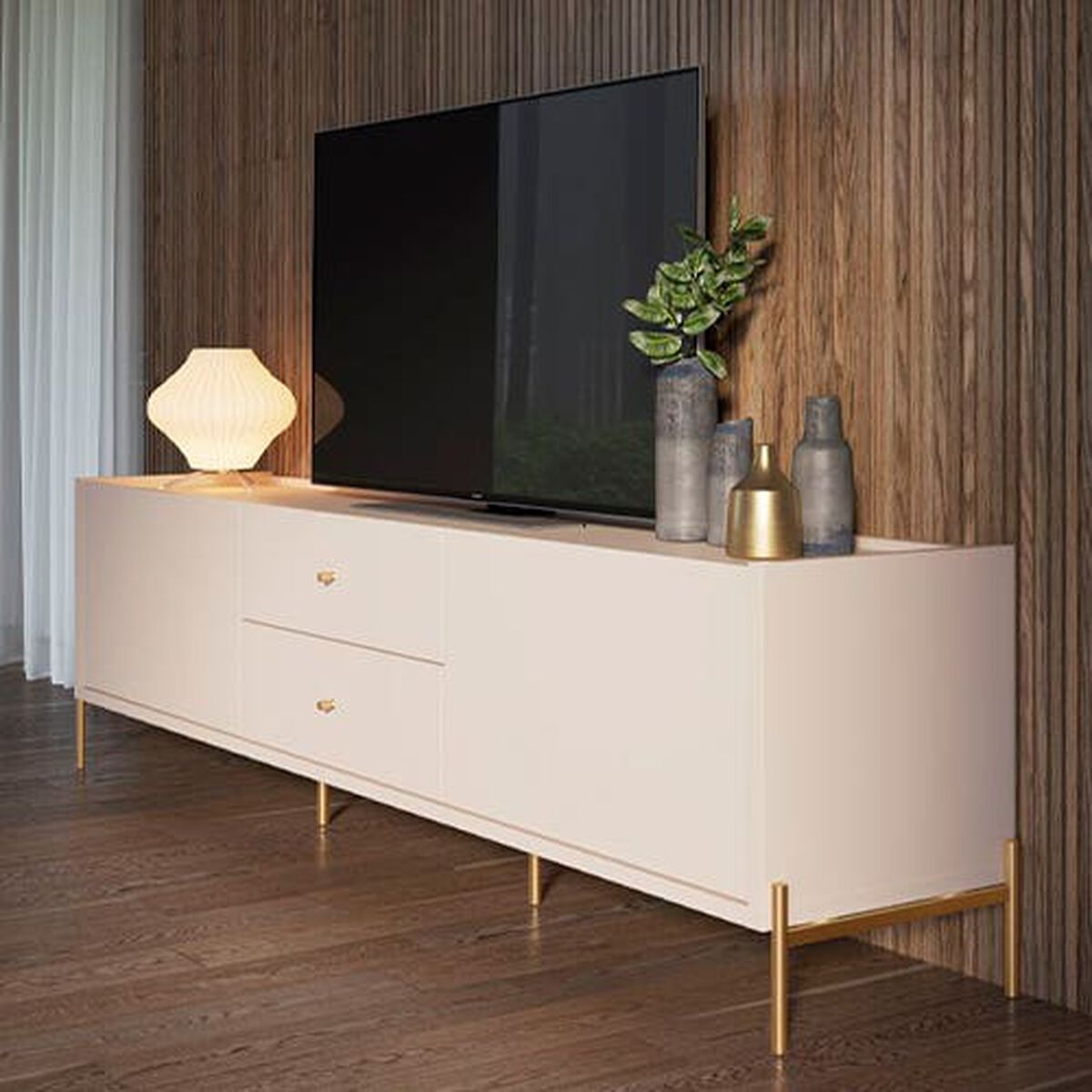 Rack TV Decocasa Jasper Hasta 75" Off White