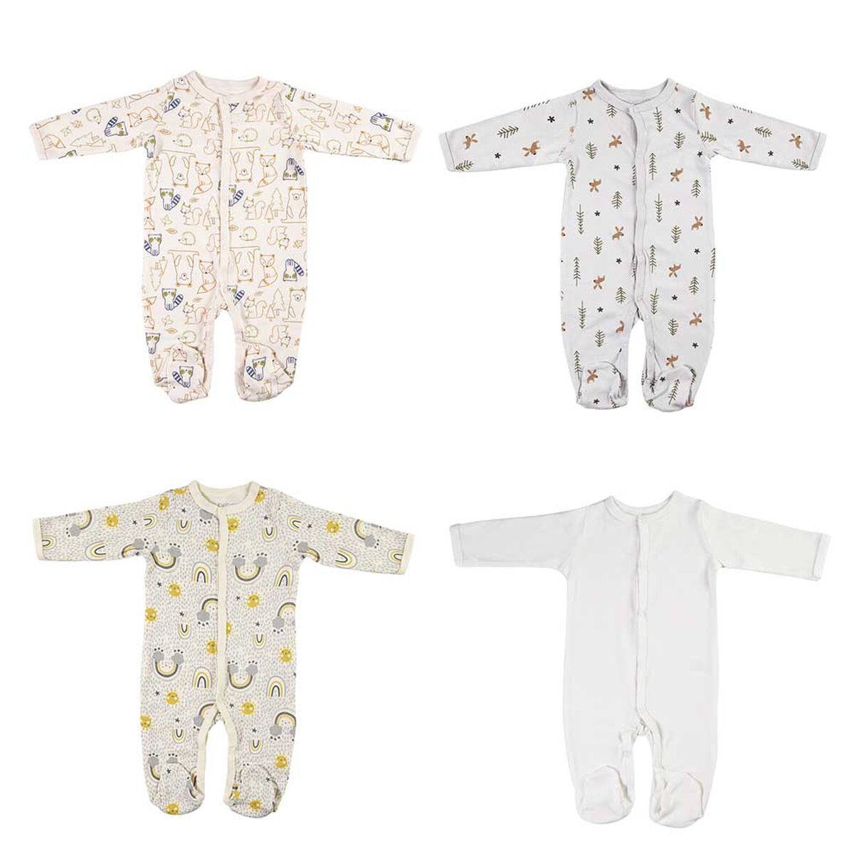 Pijama x4 unisex 12-18M Bebesit