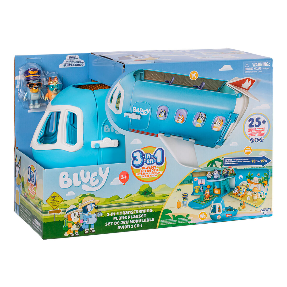 Bluey Avión Tranformación 3 En 1