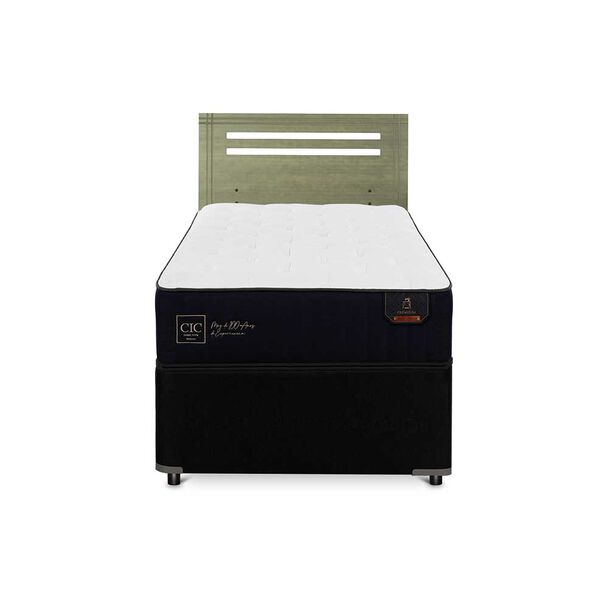 Cama Nido CIC 1,5 Plazas Premium + Respaldo Munich Olivo