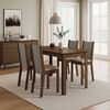 Juego de Comedor Vekkahome Pia Leone 4 Sillas Caf&eacute;
