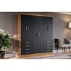 Closet Yardas Agustina 6 Puertas 8 Cajones Freij&oacute; Negro