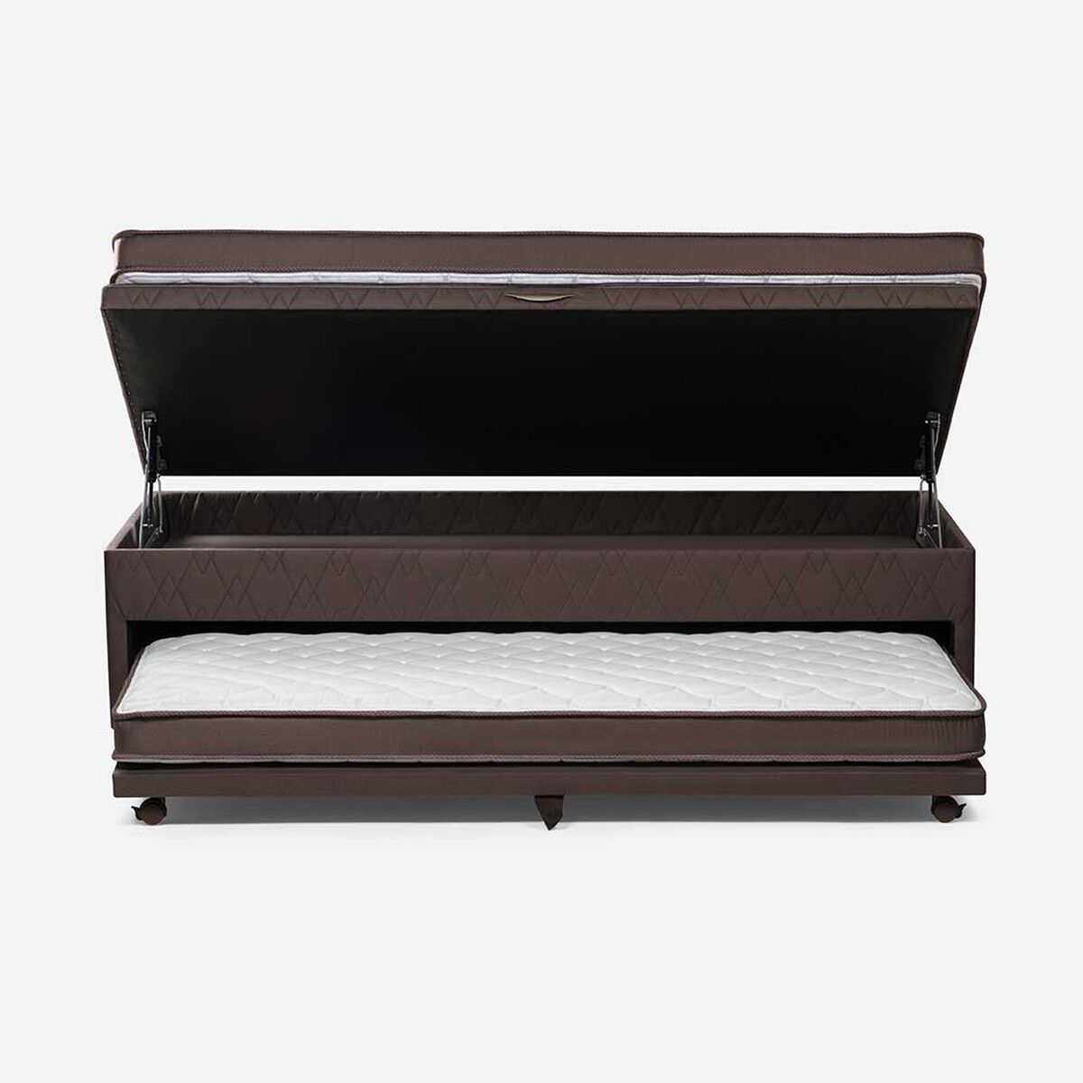 Bed Boxet Rosen 1,5 Plazas Ergo T + Respaldo + Velador Ferrara