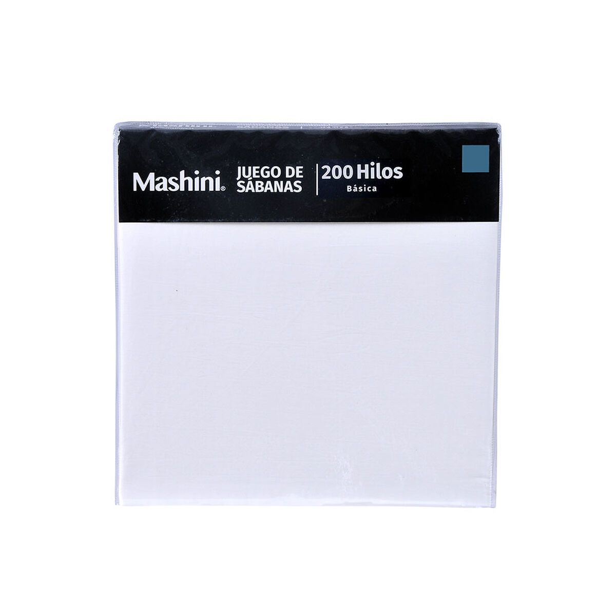 Juego de Sábanas Mashini 200 Hilos 2 Plazas Liso Blanco