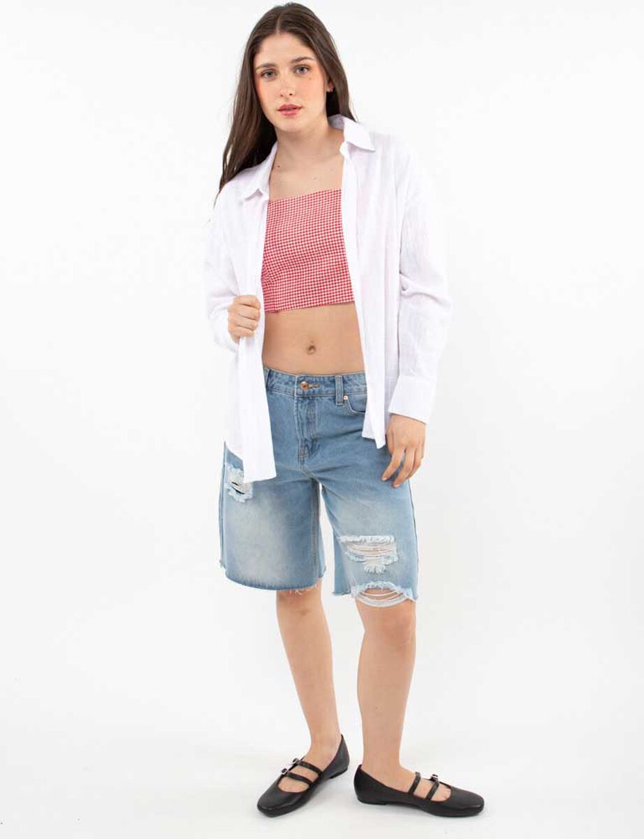 Blusa Algodón Manga Larga Mujer Icono