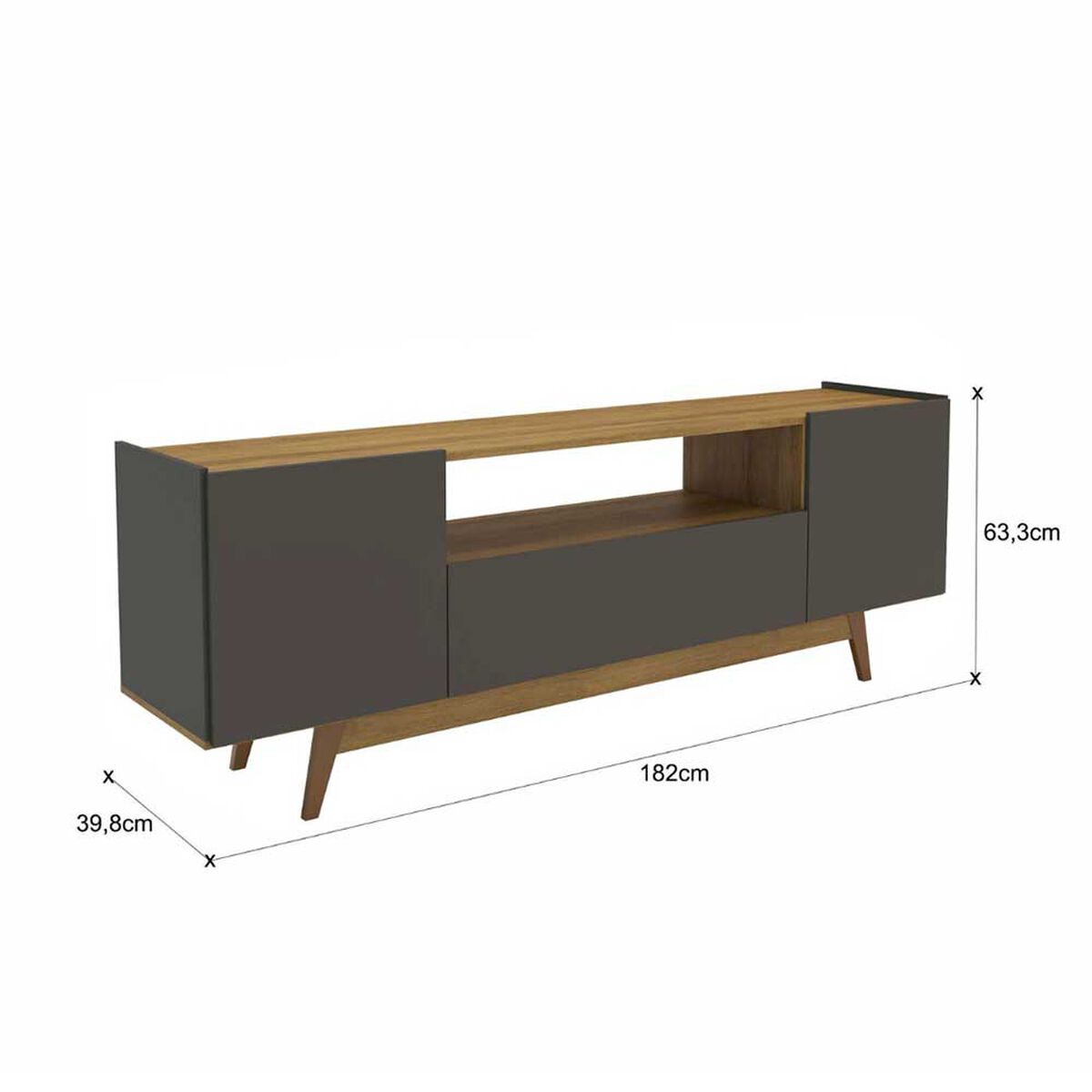 Rack TV Onessta Portobelo hasta 75" Miel Grafito